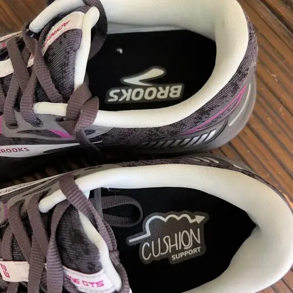 Brooks Adrenaline GTS Black and Purple Women's Size 9 Sneakers Running Walking - Picture 4 of 10